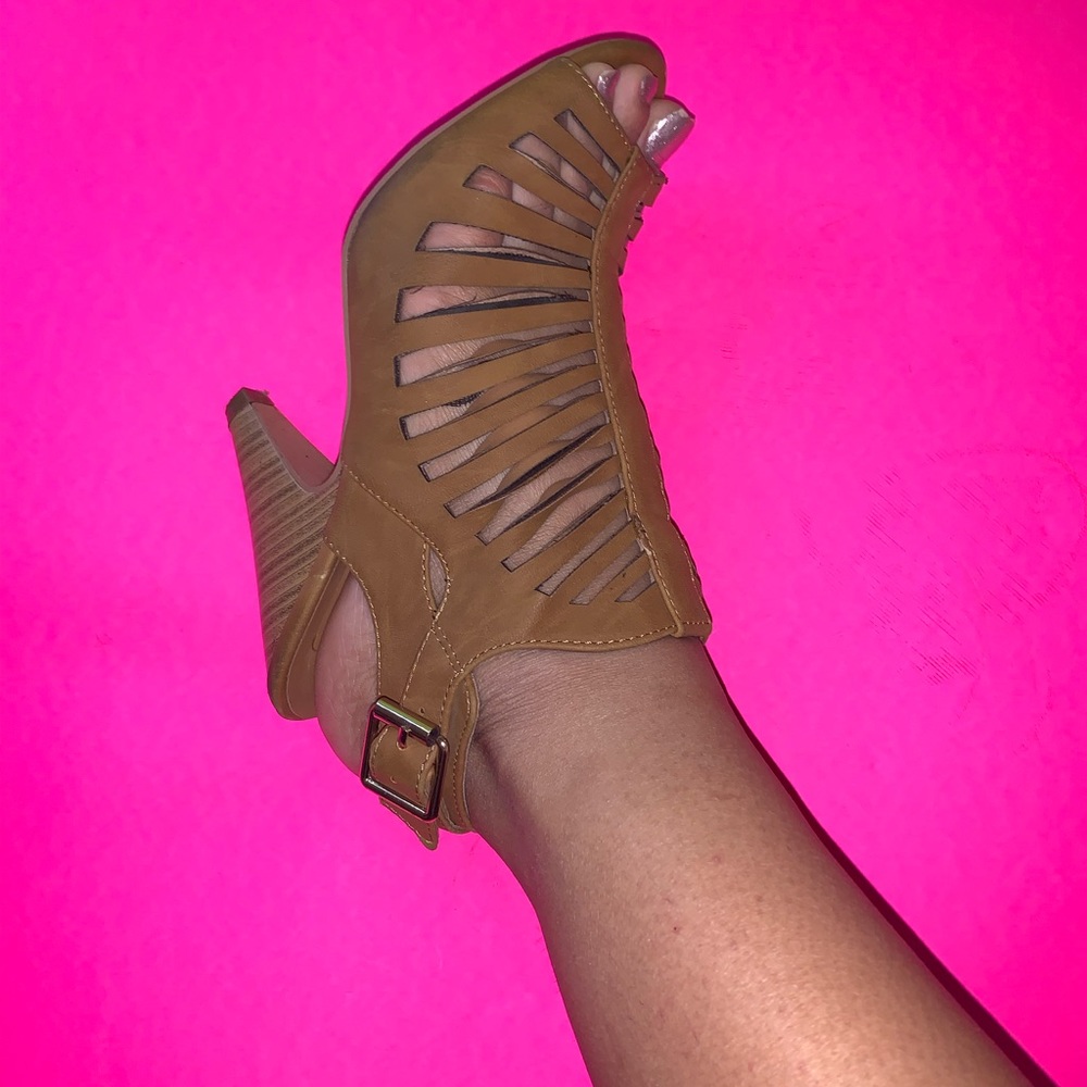 Open toe booties